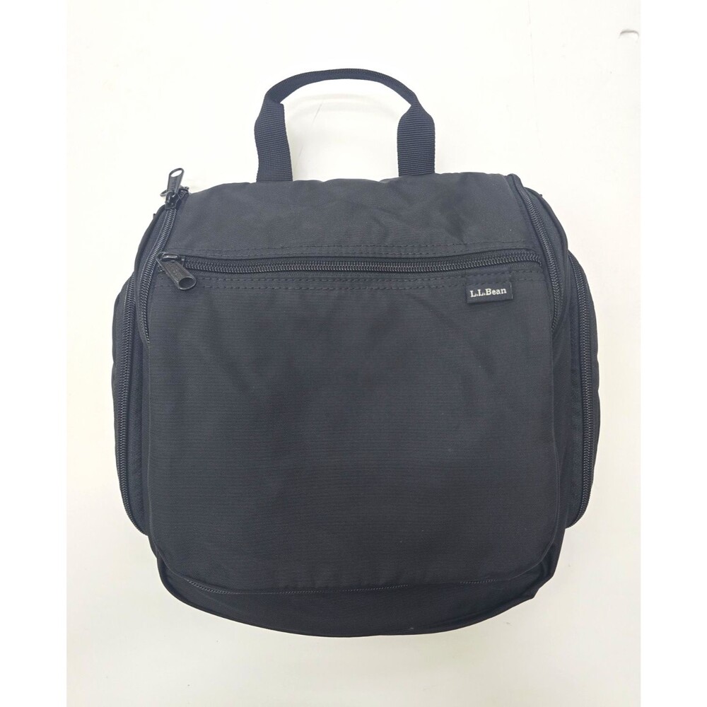 L.L. Bean Personal Organizer Hanging Toiletry Bag Medium Black Travel Kit 245361
